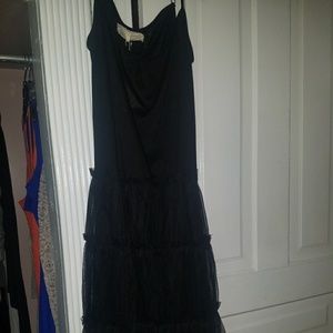 Botique black tulle slip dress